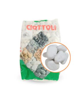 Paillage minéral Galet marbre blanc Carrare 25-40mm, 10 sacs de 25 kg - F-PAI008-10x25 Paillage minéral Galet marbre blanc Carrare 25-40mm, 10 sacs de 25 kg - F-PAI008-10x25