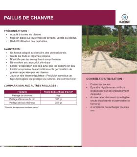 Paillis de chanvre dégradable sans pesticide, 21  balles de 200 litres - F-PAI003-21x200 Paillis de chanvre dégradable sans pesticide, 21  balles de 200 litres - F-PAI003-21x200