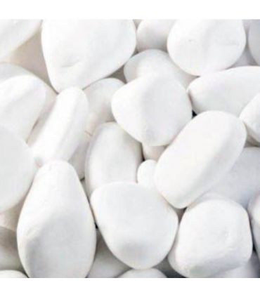 Paillage minéral Galet marbre blanc Carrare 40-60mm, 10 sacs 25 kg - F-PAI011-10x25