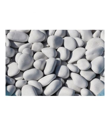 Galet marbre blanc pur 40-60mm, Filet 20 kg - F-PAI050