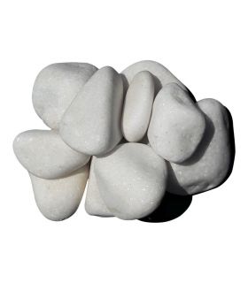 Galet marbre blanc pur 25-40mm, filet de 20 kg - F-PAI051 Galet marbre blanc pur 25-40mm, filet de 20 kg - F-PAI051