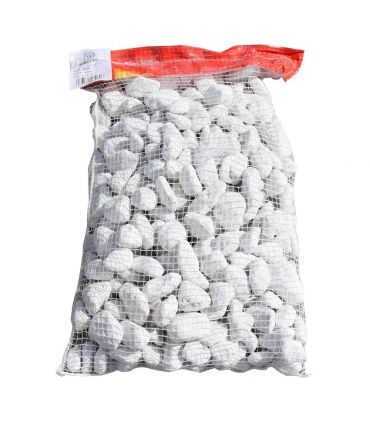 Galet marbre blanc pur 25-40mm, filet de 20 kg - F-PAI051