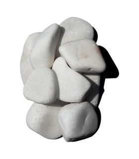 Galet marbre blanc pur 25-40mm, filet de 20 kg - F-PAI051 Galet marbre blanc pur 25-40mm, filet de 20 kg - F-PAI051