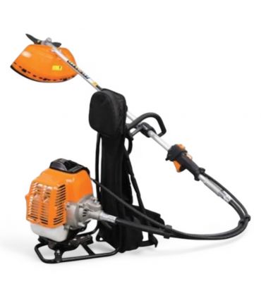 Débroussailleuse à dos thermique 2 temps 51,7 cm³, fil et lame - VILLAGER BCBP 522 E