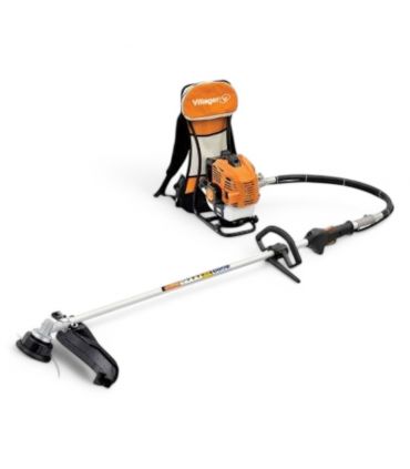 Débroussailleuse à dos thermique 2 temps 51,7 cm³, fil et lame - VILLAGER BCBP 522 E