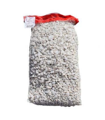 Paillage minéral Gravier marbre blanc 8-12mm, sac de 20 kg - F-PAI064