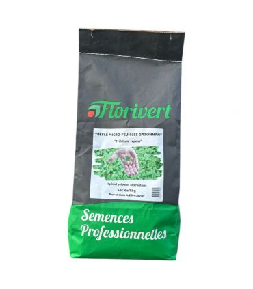 Trèfle micro-feuille gazonnant, résistant sécheresse, 1 kg, 200-350 m² - Florivert 1206296