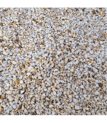 Paillage minéral Gravier marbre blanc 8-12mm, sac de 20 kg - F-PAI064