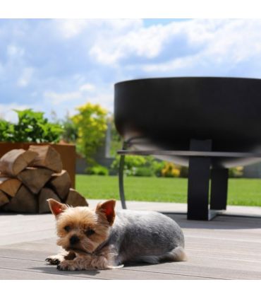 Braséro de jardin XXL VIKING 60cm de diamètre, acier naturel,CookKing, 111564