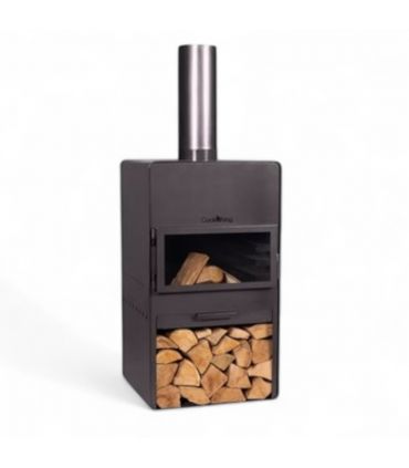 Cheminée d'extérieur VENTO avec vitre trempée,CookKing, 111565