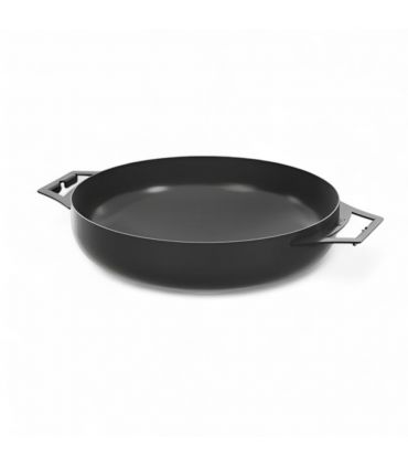 Wok en acier naturel 40cm avec deux poignées, CookKing, 121220