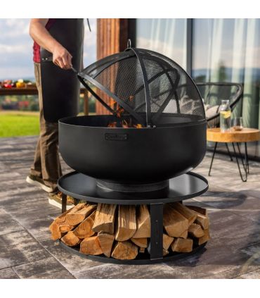 Braséro de jardin XXL PALERMO, 60cm de diamètre,acier naturel, CookKing, 111560