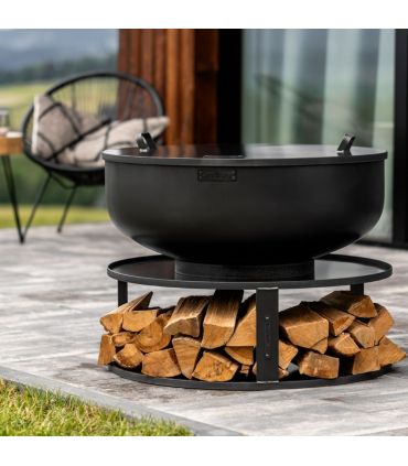Braséro de jardin XXL PALERMO, 60cm de diamètre,acier naturel, CookKing, 111560