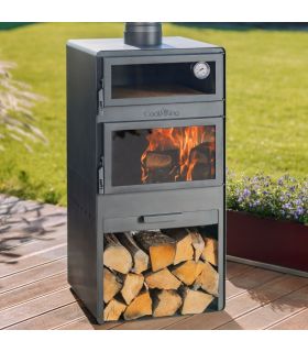 Cheminée d'extérieur VENTO avec vitre trempée,CookKing, 111565 Cheminée d'extérieur VENTO avec vitre trempée,CookKing, 111565