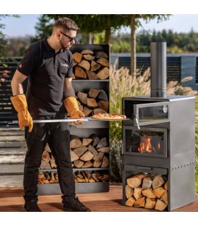 Cheminée d'extérieur VENTO avec vitre trempée,CookKing, 111565 Cheminée d'extérieur VENTO avec vitre trempée,CookKing, 111565