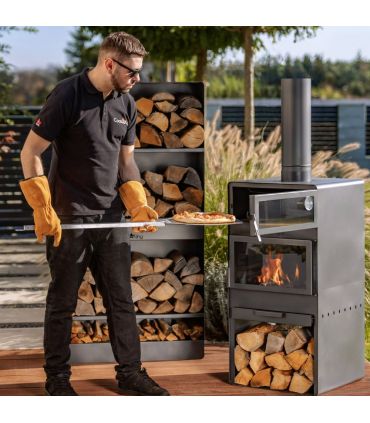 Cheminée d'extérieur VENTO avec vitre trempée,CookKing, 111565