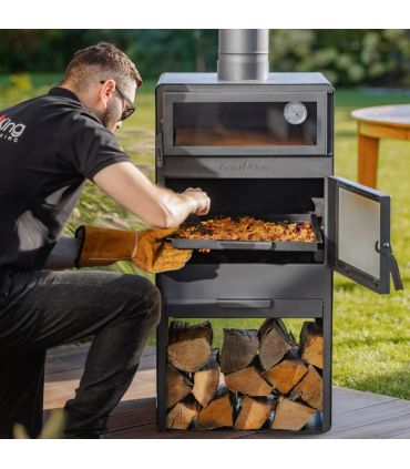 Cheminée d'extérieur VENTO avec vitre trempée,CookKing, 111565