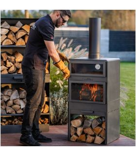 Cheminée d'extérieur VENTO avec vitre trempée,CookKing, 111565 Cheminée d'extérieur VENTO avec vitre trempée,CookKing, 111565