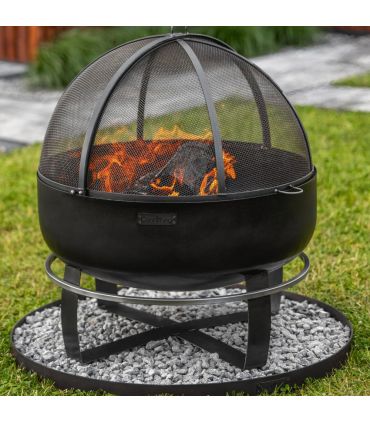 Braséro de jardin XXL VIKING 60cm de diamètre, acier naturel,CookKing, 111564