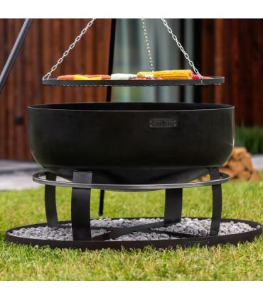Braséro de jardin XXL VIKING 60cm de diamètre, acier naturel,CookKing, 111564