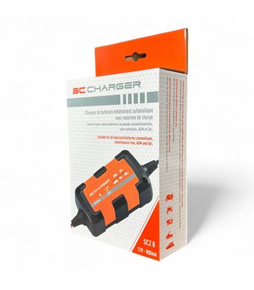 Chargeur de batterie automatique 12V 0,8A avec maintien de charge – SCZ 8