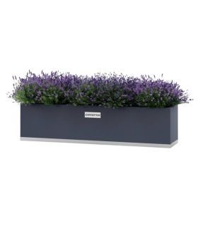 Jardinière de balcon en acier 100cm x 20cm x 20cm - COYOTTO CY1002020B
