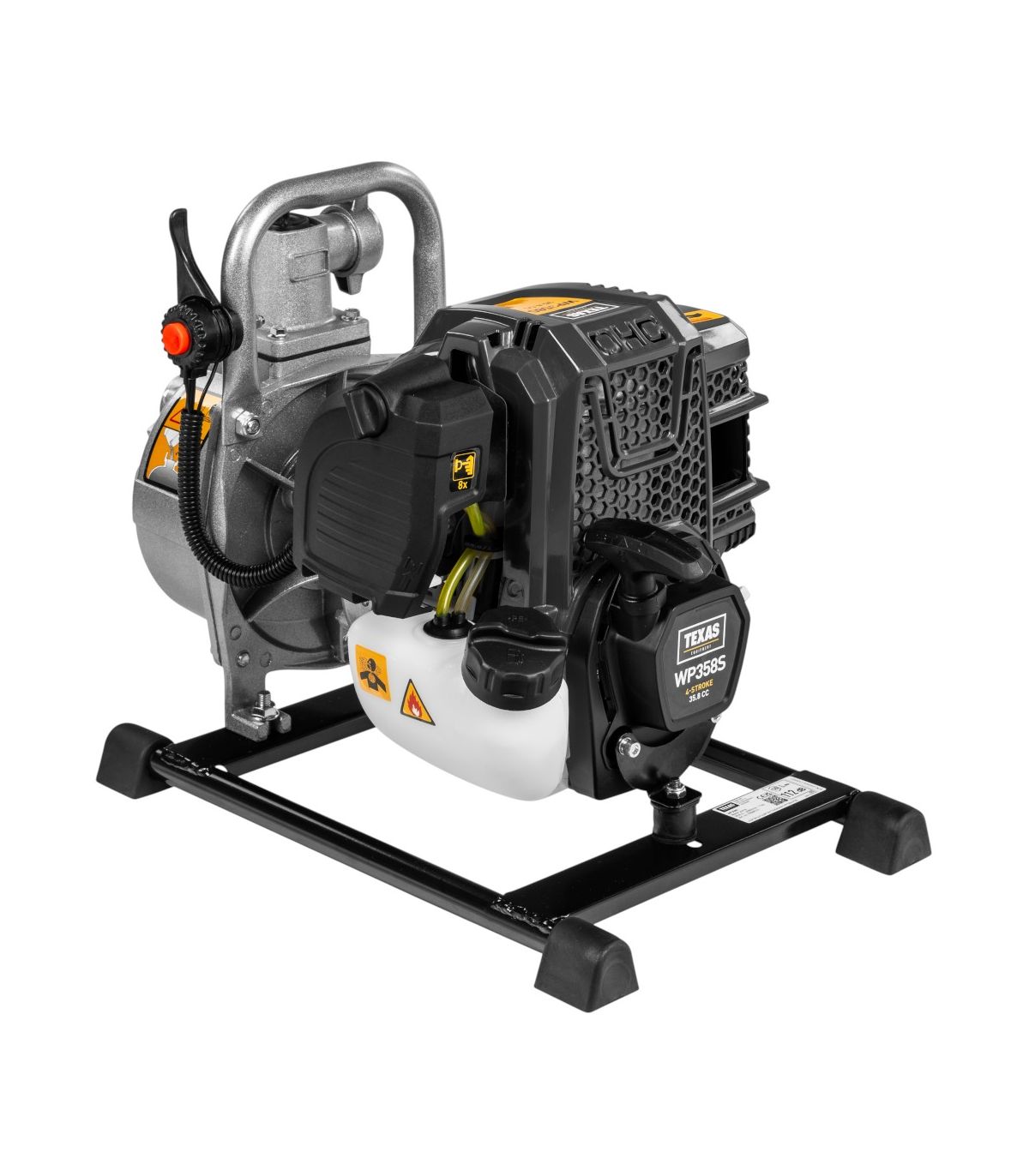 Pompe à Eau Essence 6,5 CV 210cc - Débit 36 M³/h, Hauteur Max 28m, Pour Jardin, Agricole, Chantier