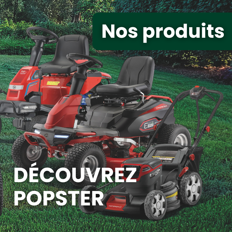 Découvrez les Tracteurs autoportés et les Tondeuses POPSTER