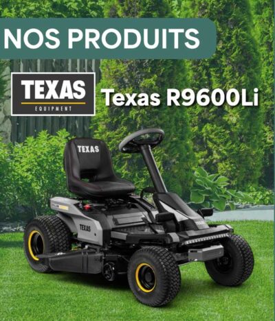 Texas R9600Li : Tondeuse autoportée à batterie idéale pour grandes pelouses