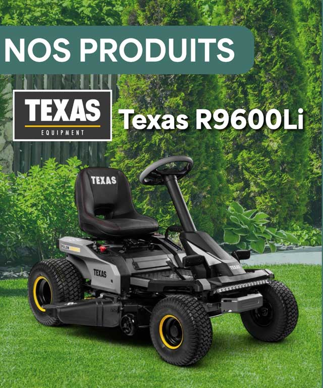 Texas R9600Li : Tondeuse autoportée à batterie idéale pour grandes pelouses