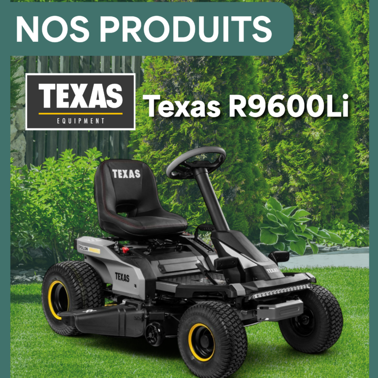 Texas R9600Li : Tondeuse autoportée à batterie idéale pour grandes pelouses
